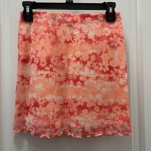 Peachy Forever 21 Floral Mini Skirt